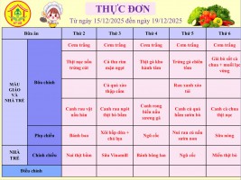 HÔM NAY BÉ ĂN GÌ?